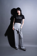 Vene Wrap Pants-2way Layered Design