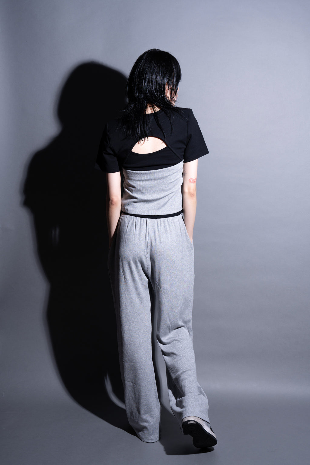 Vene Wrap Pants-2way Layered Design